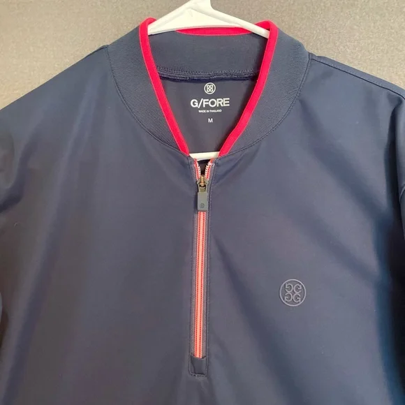 G/FORE Men's Golf Quarter-Zip Pullover Windbreaker Size Medium in Twilight FLAW - Picture 3 of 11